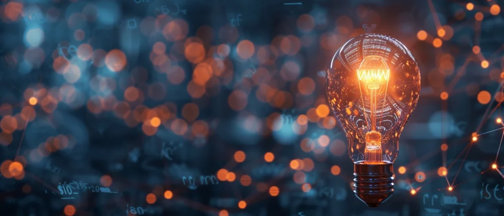 Glühbirne auf dunklen Hintergrund